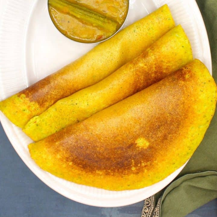 Adai, a crispy south Indian dosa - Holy Cow Vegan