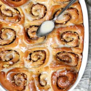 These are the best Vegan Cinnamon Rolls you will ever eat, with an addictive Vanilla Cashew Cream Glaze - HolyCowVegan.net