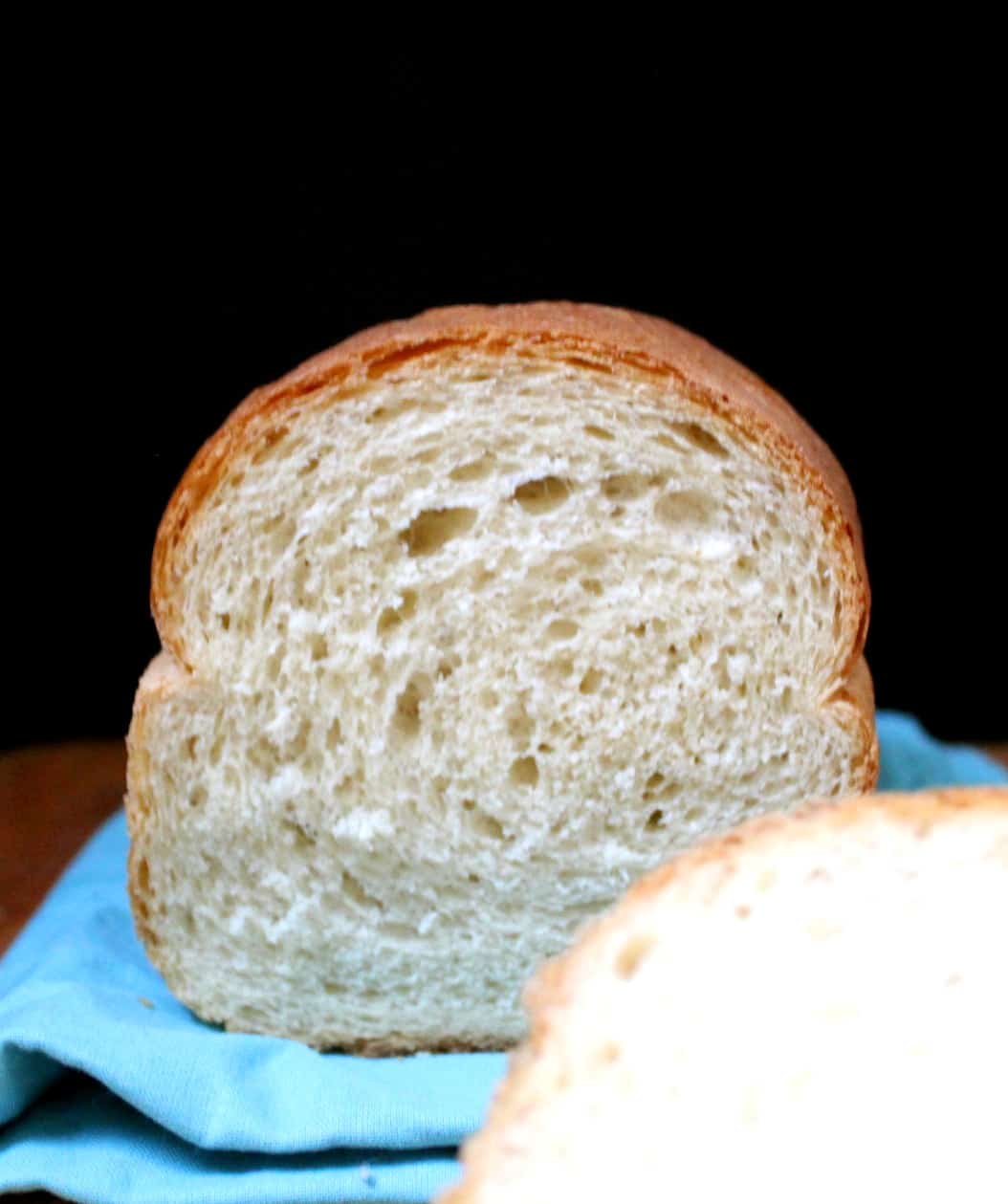 Front cross section of the perfect sandwich bread.