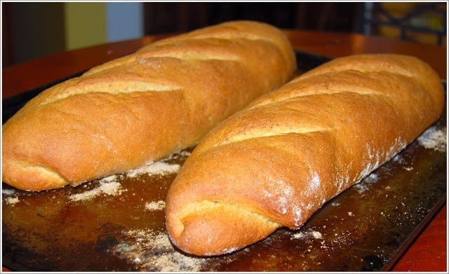 Whole wheat French bread loaves