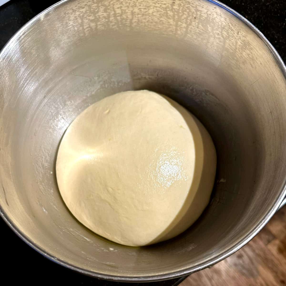 Dough for crescent rolls after rising.