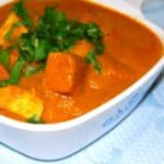 Tofu Makhani, a vegan version of this rich tasting, orange curry so popular in Indian restaurants - holycowvegan.net