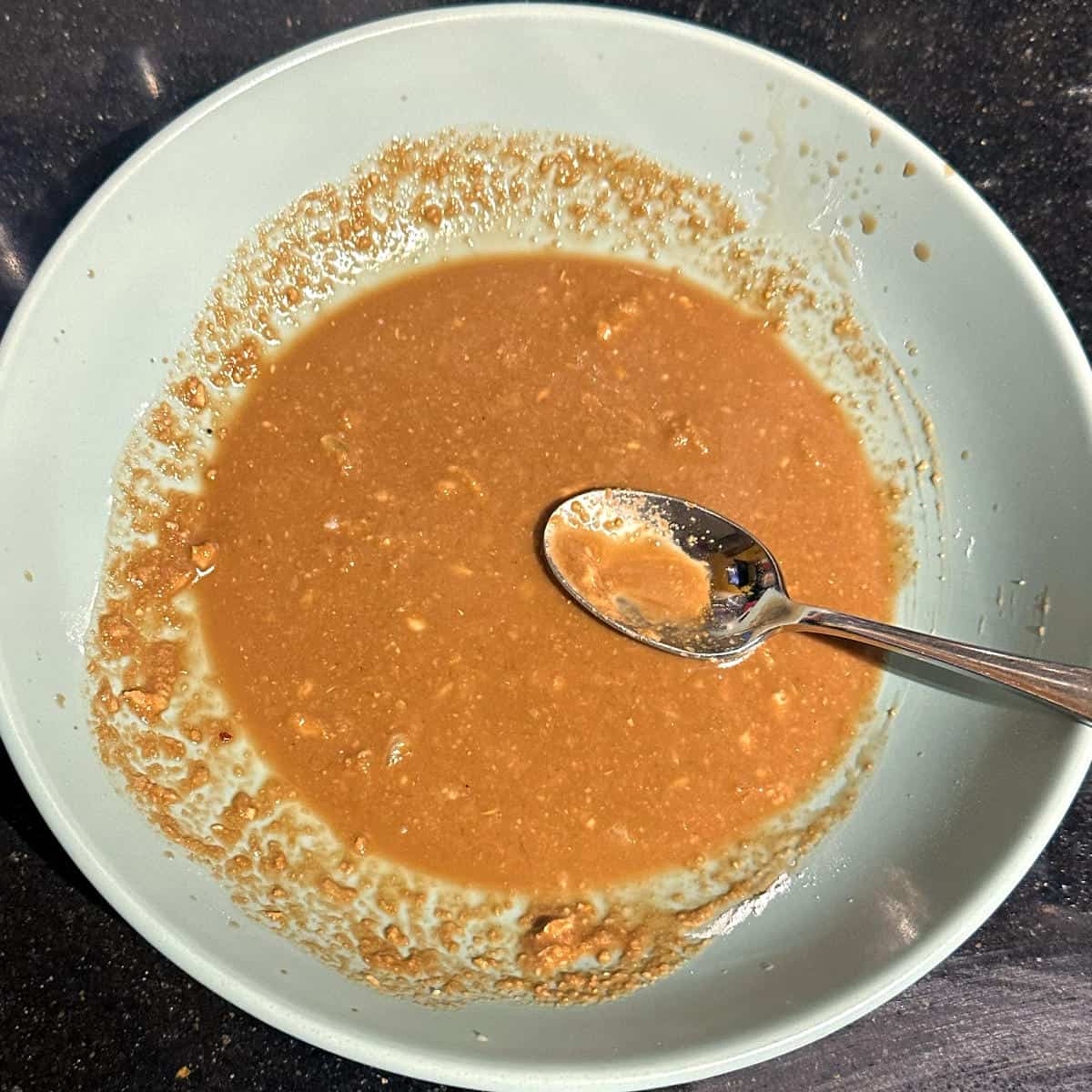 Marinade for chilli tofu in bowl.