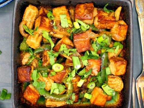 Chilli Tofu - Holy Cow Vegan