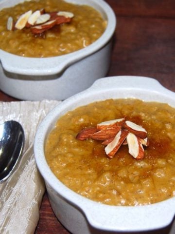 Pumpkin and Brown Rice Pudding, vegan and gluten-free recipe