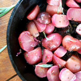 Braised Radishes with Lavender