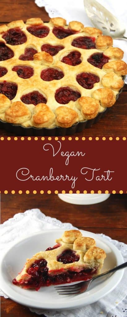 Vegan Cranberry Tart - holycowvegan.net