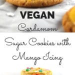 Vegan Cardamom Sugar Cookies with Mango Icing - holycowvegan.net
