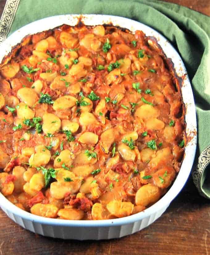 Greek style baked lima beans - Holy Cow! Vegan Recipes