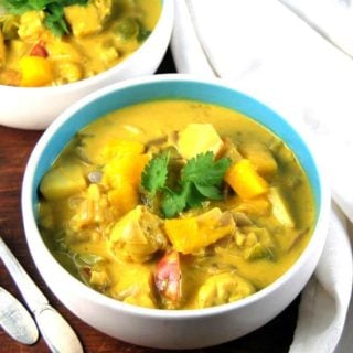 Vegan Jamaican Mango Stew with tempeh and thyme - holycowvegan.net