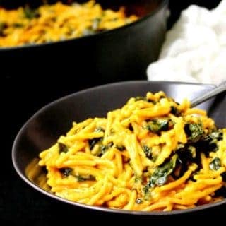 One Pot Curried Spaghetti with Kale - holycowvegan.net
