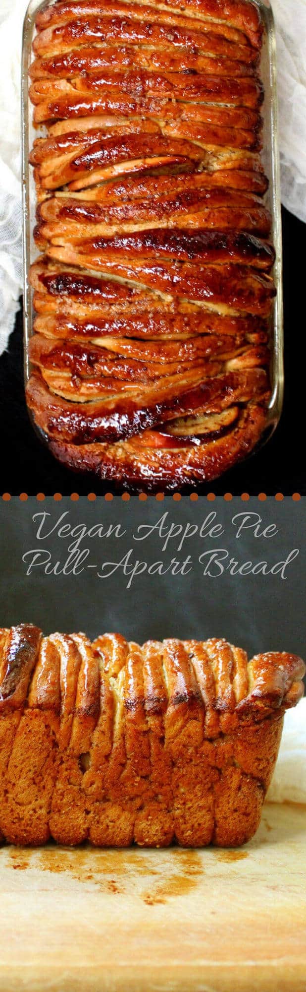 Vegan Apple Pie Pull-Apart Bread - HolyCowVegan.net