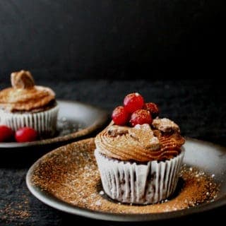 Vegan Chocolate Cherry Cupcakes -- HolyCowVegan.net