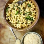 Garlicky Pasta with Asparagus and Cashew Parm - HolyCowVegan.net