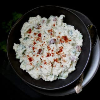 Vegan Cucumber Yogurt Rice or Curd Rice is a cooling and soothing Indian summer favorite. #vegan and #glutenfree, can be nut-free and soy-free. HolyCowVegan.net