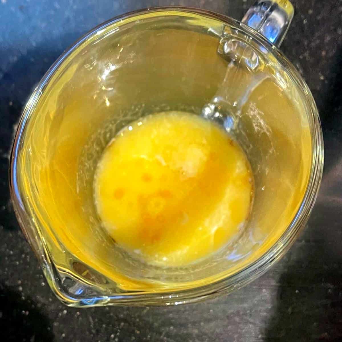 Melted vegan butter mixed with vanilla.