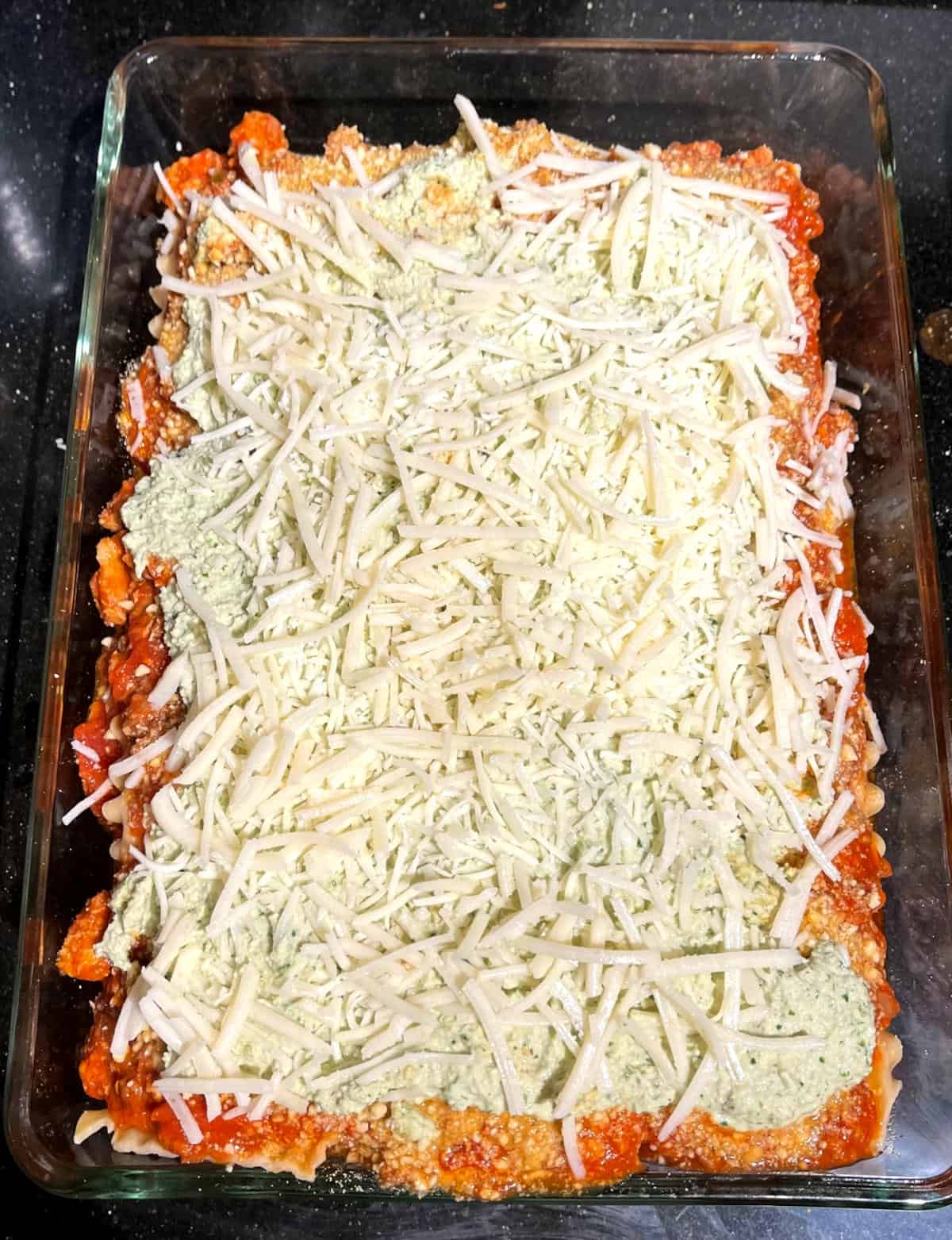 Final layered vegan lasagna