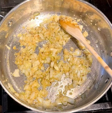Garlic and onions sauting.