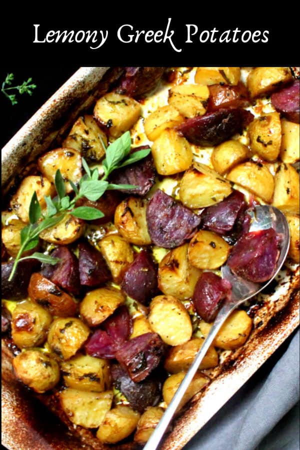 Lemony Greek Potatoes. These are golden and crispy on the outside. As they roast, they sponge in a flavorful, savory broth of oregano, salt and ground black pepper. It's a recipe everyone will love.