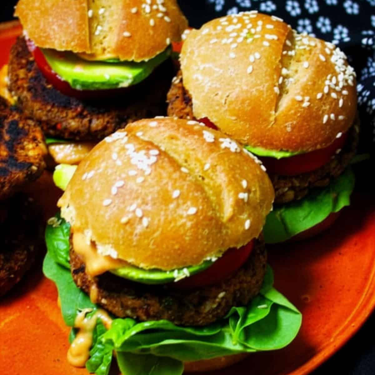 Spicy Vegan Black Bean Burgers