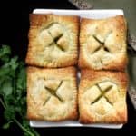 Crispy, golden Samosa Pastry Squares with Puff Pastry Sheets