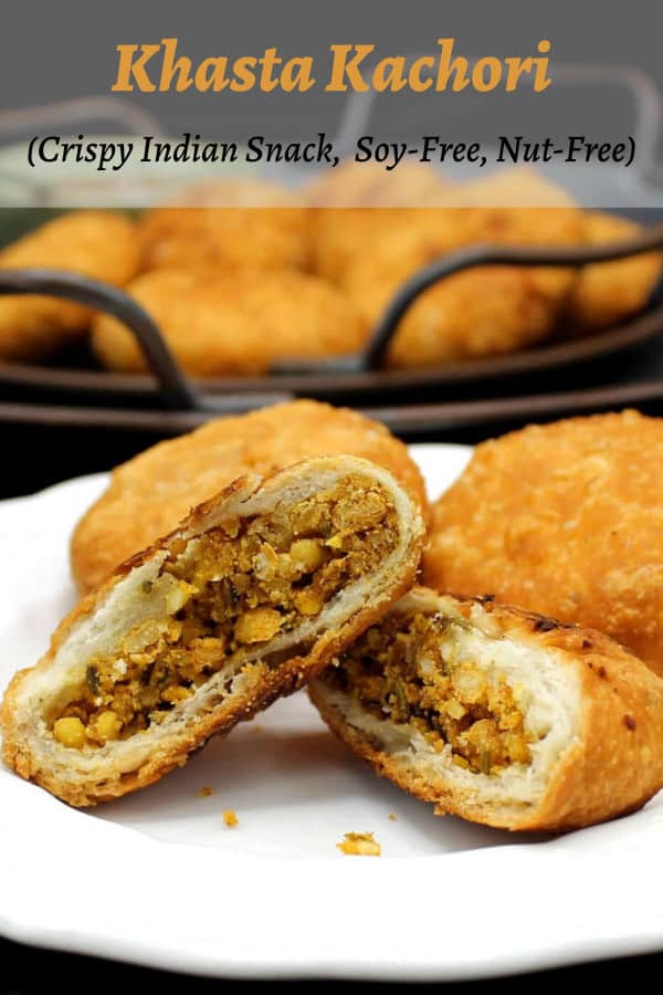Kachori is a beloved savory Indian food, often sold on the streets. It has a crispy, flaky jacket of wheat wrapping a savory, spicy filling of moong dal. This homemade version make the perfect snack for a cold evening with a cup of hot tea. A vegan, soy-free and nut-free recipe. #vegan, #rajasthani, #indian, #snack | HolyCowVegan.net