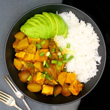 Vegan Jamaican Curry with Tofu and Potatoes