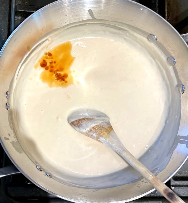 Vanilla extract added to mishti doi cashew milk
