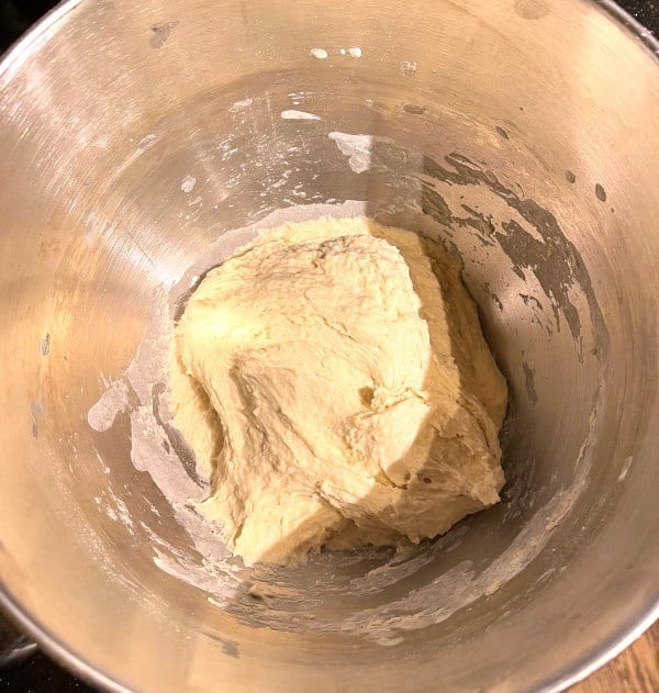 bread dough placed in bowl