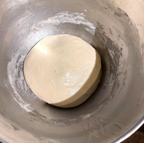 Brioche dough after adding butter