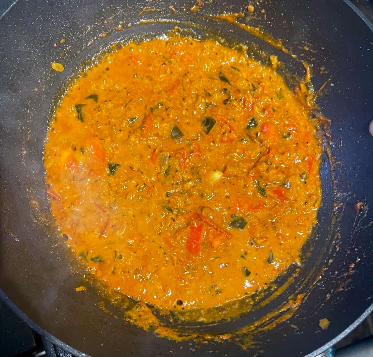 Curry base for Chettinad Mushroom Pepper Curry.