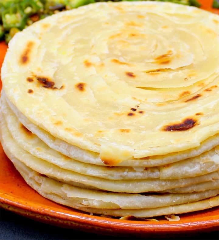 Paratha (Flaky Indian Flatbread) - Holy Cow Vegan