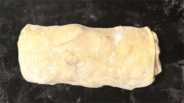 Strudel rolled into a log.