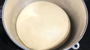 Dough after first proof.