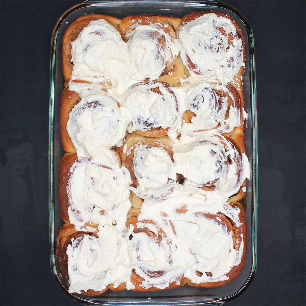 Vegan sourdough cinnamon rolls.