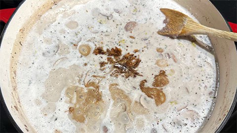 Tamari added to cashew sauce.