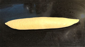 Shaped whole wheat baguette.