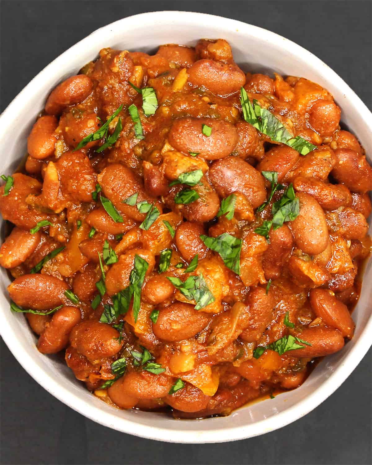 Pinto beans in a bowl.