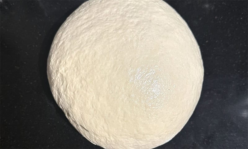Ball of dough after kneading.