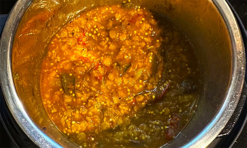 Sambar in Instant Pot.